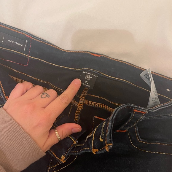 True Religion Flare Blue Jeans - Picture 2 of 2